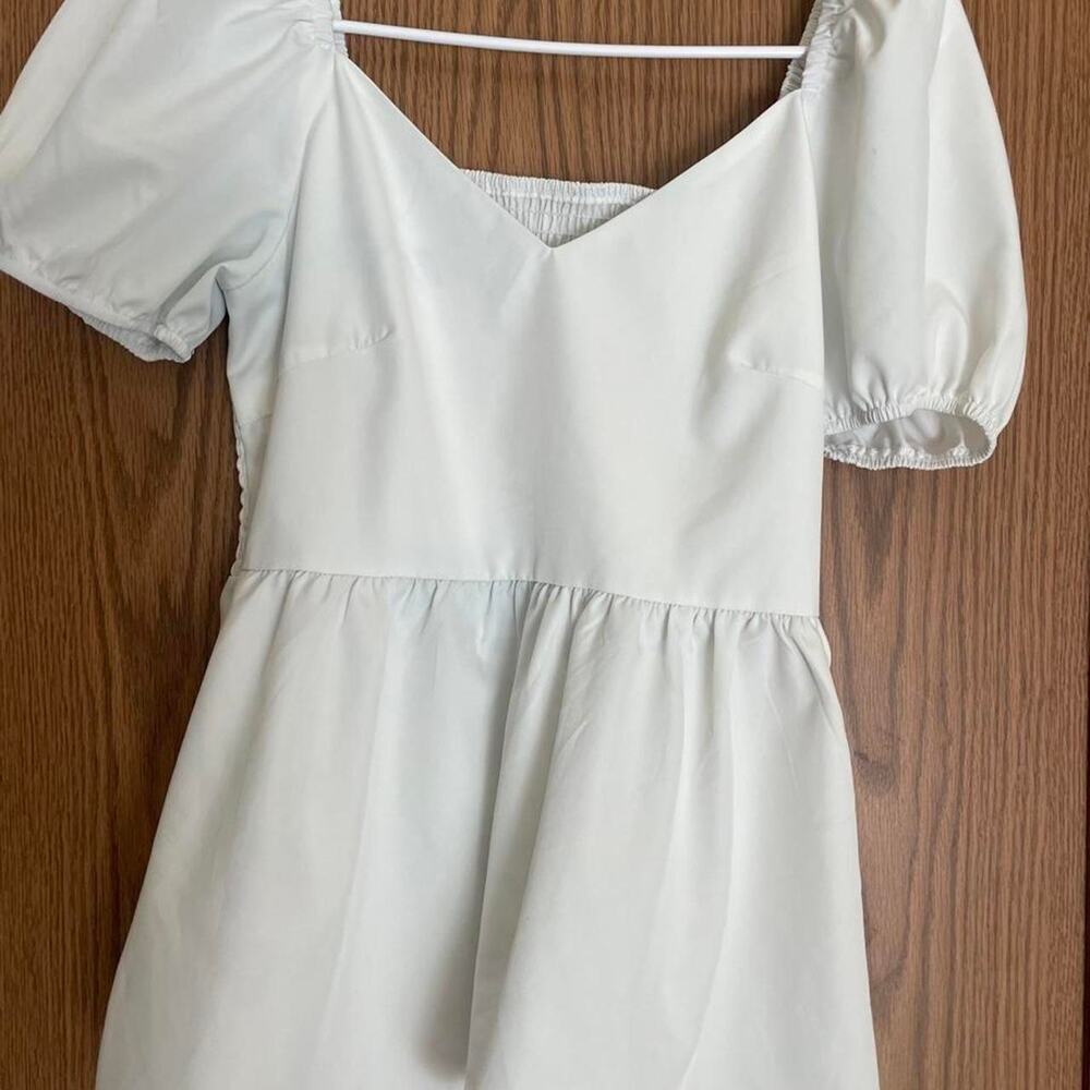 White Cottagecore Smocked Peplum Top - Puff Sleeve Off-Shoulder Blouse